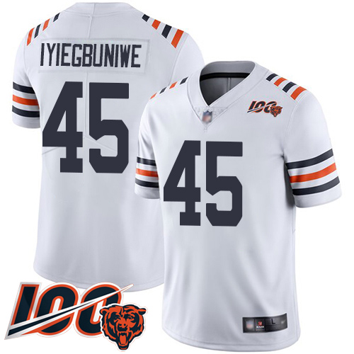 Chicago Bears Limited White Men Joel Iyiegbuniwe Jersey NFL Football 45 100th Season